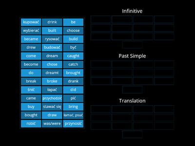 Past Simple - irregular verbs (part 1)