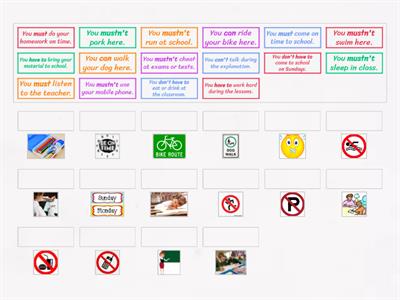 Modals - Must/Mustn't-Can't/ Have to - Don't have to/Can