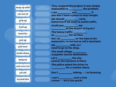 Focus 3. U3 L6 Phrasal verbs Check