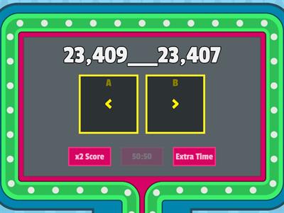 Compare and Order Whole Numbers Game Show