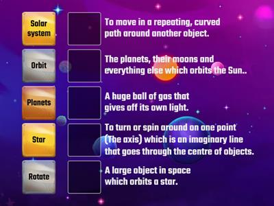 Year 5 Space - Key Vocabulary new