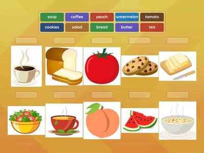 Complete food vocabulary