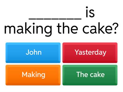 object and subject questions