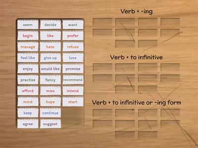 B1_Verbs followed by to infinitive or -ing form 