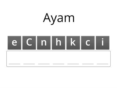 Bahasa inggris HEWAN