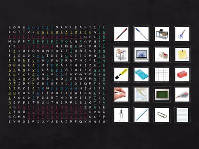 Il materiale scolastico - Crucipuzzle