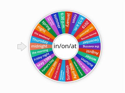 Prepositions of time