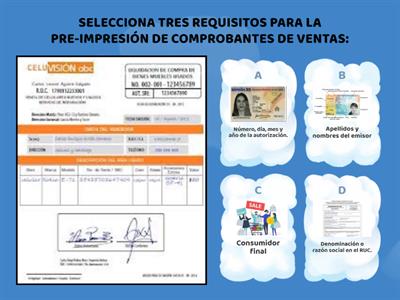 TEMA #5: REQUISITOS PRE-IMPRESOS DE LOS COMPROBANTES DE VENTAS