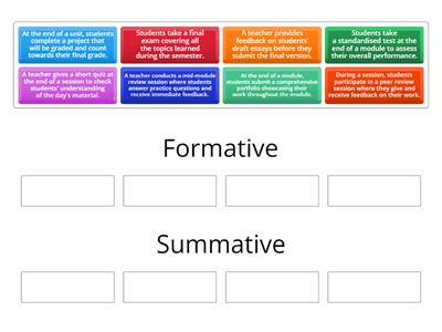 Formative or Summative Assessment