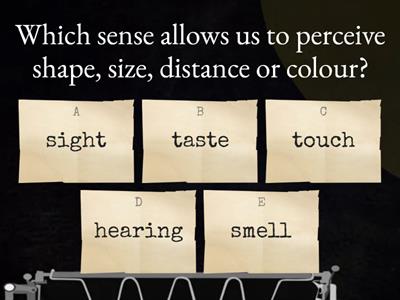 Five senses quiz