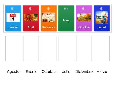 Les mois de l'année