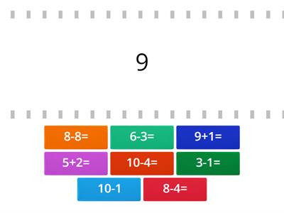 сложение и вычитание чисел до 10