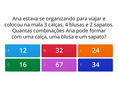 Princípio multiplicativo da contagem