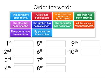Present perfect - passive voice 