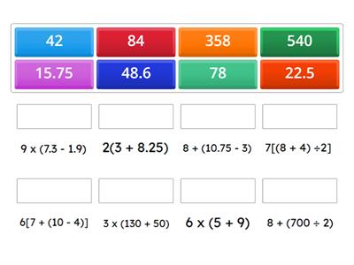29 MATCHING NUMERICAL EXPRESSIONS (5.4B, F)