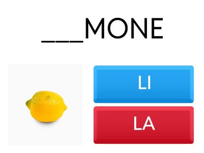 COMPLETA CON LA LE LI LO LU