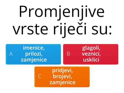 vrste riječi 5. r