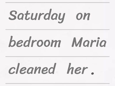 Simple past word order - Regular verbs