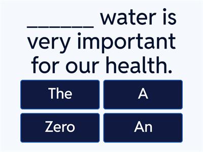 A / An / The / Zero articles