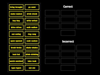 Regular and Irregular Verbs