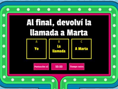 El complemento directo. 