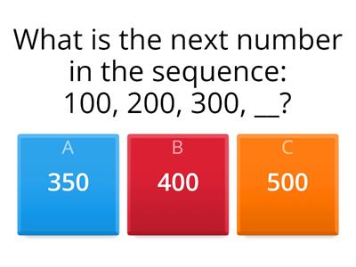 Skip counting in 100s