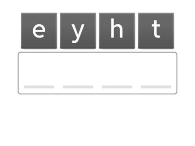 Long sound a spelt ei, eigh or ey