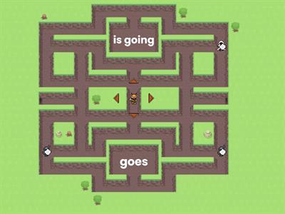 Maze Present Simple & Present Continuous for Future