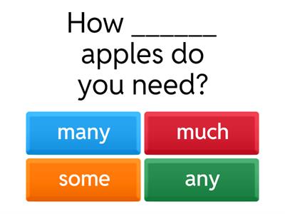 Expressions of Quantity: Food