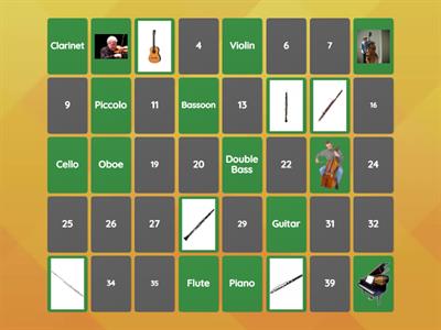 Orchestra Instrument Matching Game - Difficult