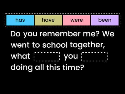 Present perfect continuous