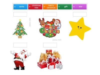 聖誕節英文單字配對