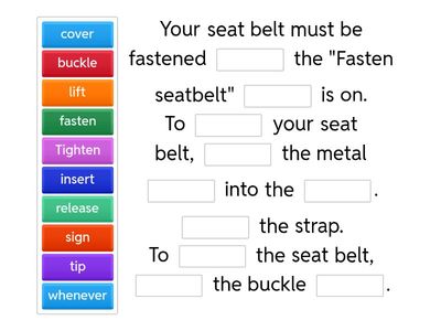 Aeroflot Exam, Seatbelt instruction