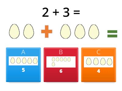 SUMAS Y RESTAS CON HUEVOS