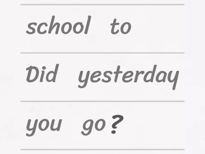 Past Simple questions