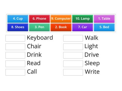 Word Association Game |  Everyday Objects