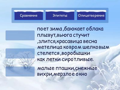 6 класс Зима в поэзии С А Есенина