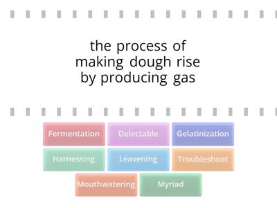 Level 5 - The Science Behind Baking Vocabulary Game