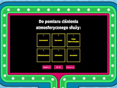 TEST POWTÓRZENIOWY - HYDROSTATYKA I AEROSTATYKA