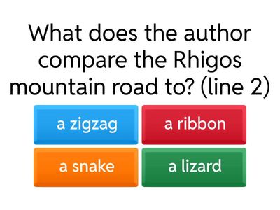 Y Rhigos Rhan 2 Comprehension check