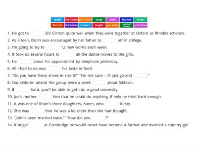 Complete FCE Unit 5 FIND OUT, GET TO KNOW, KNOW, LEARN, TEACH and STUDY