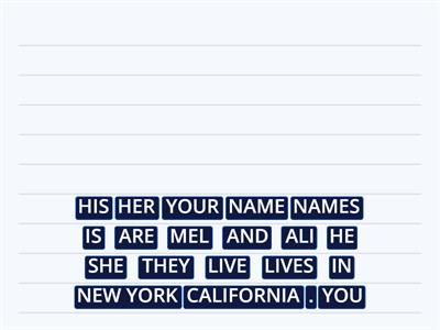 Unit 6 Sentence Maker