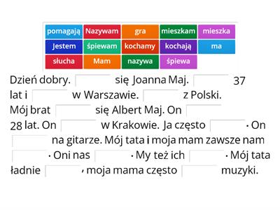 Proszę uzupełnić