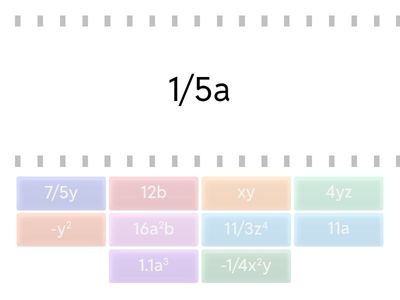 Identifica los términos semejantes