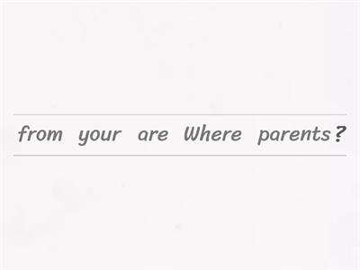 word order pre-intermediate