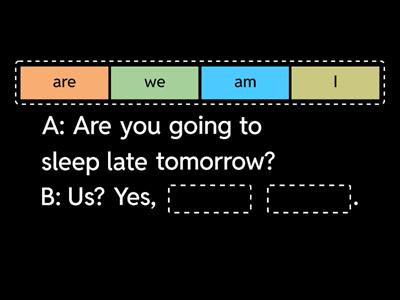 Short answers- be+going to 