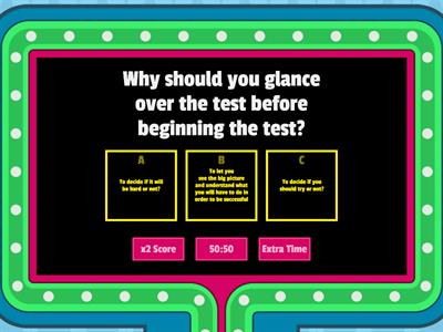 Test Taking Strategies