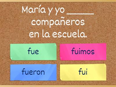 COMPLETA CON SER PASADO SIMPLE