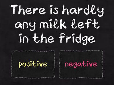 positive - negative sentences