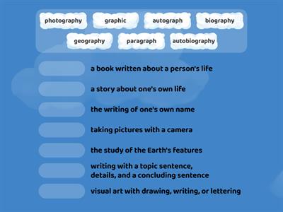 Root word "graph" practice